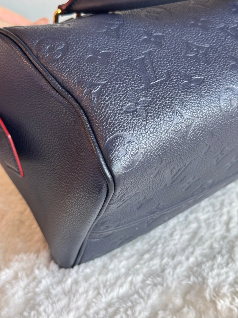 Louis Vuitton Speedy 25 Empreinte Navy Bleu  Crossbody Satchel